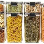 A smart pick for organized kitchens — 8pc Airtight, 100% Leak-Proof Clear PET Food Canisters (Stackable)