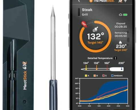 A smart pick for BBQ & roasting — 4X Wireless Meat Thermometer, 4-Sensor Bluetooth Probe, 650ft+ Range