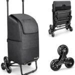 A clever solution for stairs — 2-in-1 stair-climbing grocery cart, 60L removable waterproof bag, foldable, 300 lb capacity