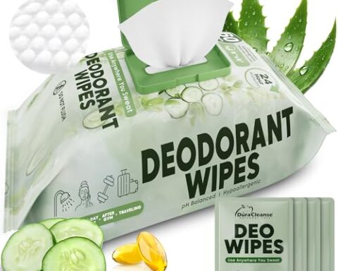 A handy option for on-the-go freshness — Deodorant Wipes for Women, Gentle Fresh-Scent Body Towelettes, Individually Wrapped, 60 Count