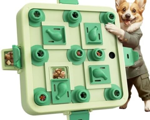 A clever solution for curious pups: Large 3-Level Dog Chess Puzzle Toy - Slow Feeder & Mental Enrichment