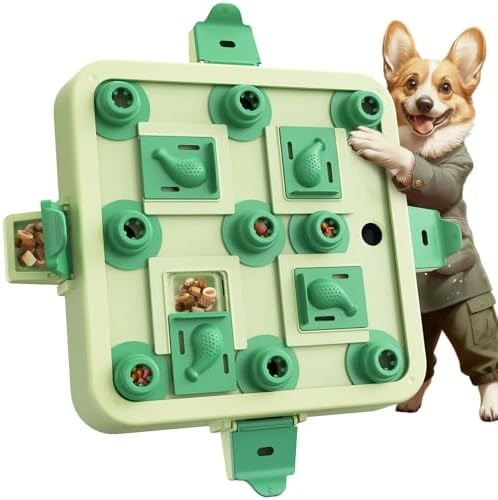 A clever solution for curious pups: Large 3-Level Dog Chess Puzzle Toy - Slow Feeder & Mental Enrichment