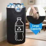A smart pick for apartment living — Large-Capacity Foldable Recycling Bin, Cylindrical Open-Top Polyester Collapsible Bottle Storage