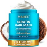 Deep Conditioning Hair Mask for Damaged Hair Treatment – Keratin Hair Care for Hydrating Growth Repa