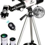 A great choice for beginners — 70mm Refractor Telescope 400mm f/5.7 AZ Mount | Travel Kit with Phone Adapter, Wireless Remote & Carry Bag