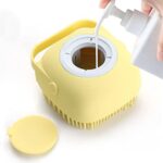 Pet Grooming Bath Massage Brush with Soap and Shampoo Dispenser