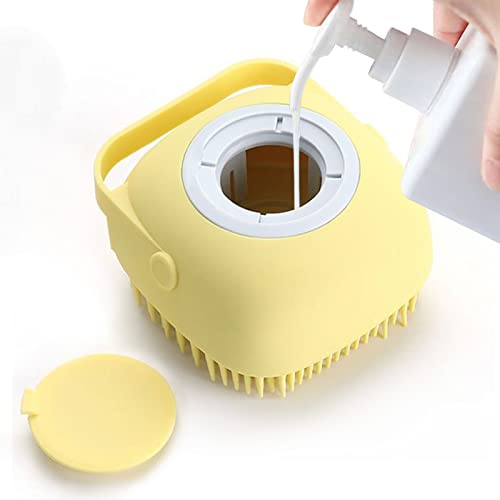 Pet Grooming Bath Massage Brush with Soap and Shampoo Dispenser
