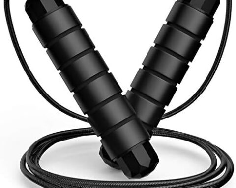 A popular pick for fast cardio: Tangle-Free Speed Jump Rope with Ball Bearings — Adjustable Steel Cable & Foam Handles for Men, Women & Kids