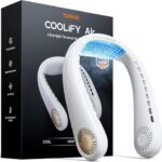 A great choice for travel — COOLiFY Air 2026 Neck Fan, Dual‑Airflow Peltier Cooling, Rechargeable & Ultra‑Light (Ivory)