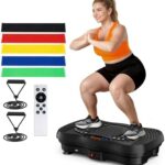 A powerful way to tone and slim — Vibration Plate 130 Levels & 5 Modes, Lymphatic Drainage, 450 lb Capacity, Resistance Bands, Bluetooth