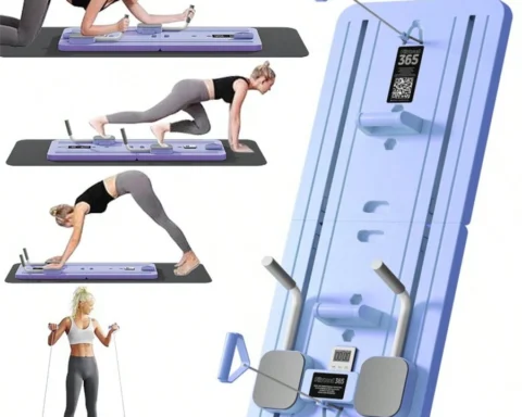 Perfecta para entrenar en casa: tabla abdominal multifuncional de ABS — morado, soporte plano para ejercicios del core