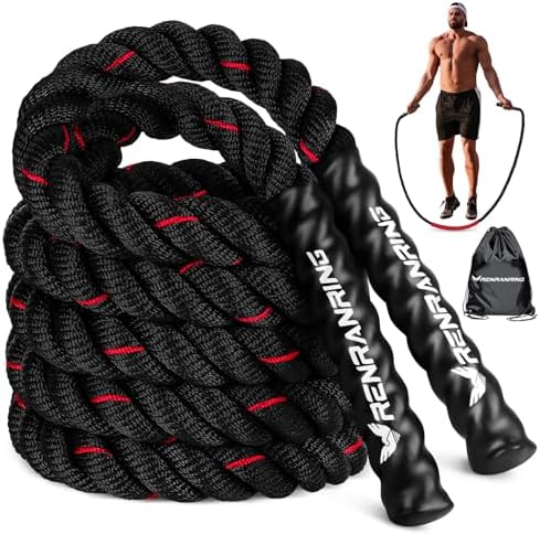 A powerful way to boost cardio & strength — Weighted Jump Rope (3/4/5 lb) for Men & Women, Heavy Skipping Rope for Home Gym
