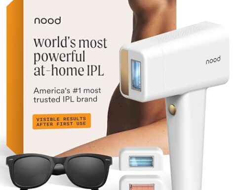 Nood™ NEW Flasher Pro — IPL Laser Hair Removal Device & Anti-Aging Red Light Therapy for Women & Men — Pain-free, Permanent, Visible Results After First Use & Works Everywhere Hair Grows — Gloss White