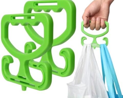 A handy option for one-trip shopping — 2-Pack Heavy-Duty Grocery Bag Carriers, Holds up to 80 lb each (Green)