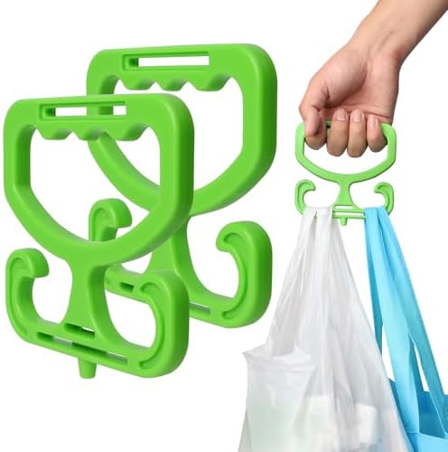 A handy option for one-trip shopping — 2-Pack Heavy-Duty Grocery Bag Carriers, Holds up to 80 lb each (Green)