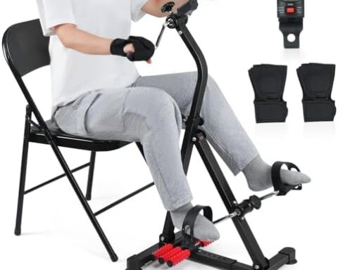 A thoughtful gift for seniors: Adjustable Pedal Exerciser — Hand, Arm, Leg & Knee Therapy for Stroke Recovery & Portable Rehab