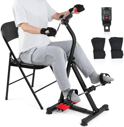A thoughtful gift for seniors: Adjustable Pedal Exerciser — Hand, Arm, Leg & Knee Therapy for Stroke Recovery & Portable Rehab