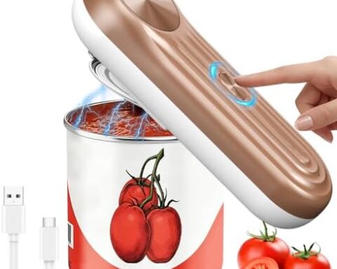 A handy option for seniors: One‑Touch Rechargeable Cordless Can Opener — Auto‑Stop, Smooth‑Edge Lid, Fits Multiple Cans, USB‑C (Gold)