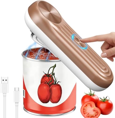 A handy option for seniors: One‑Touch Rechargeable Cordless Can Opener — Auto‑Stop, Smooth‑Edge Lid, Fits Multiple Cans, USB‑C (Gold)