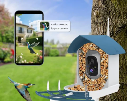 Bird Feeder with Camera AI Identify Birds Species Solar Powered Auto Record