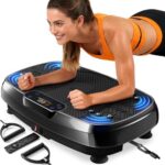 A powerful way to boost workouts — 3D Vibration Plate, 450 lb Capacity, 99 Speeds, LED, Bluetooth & Resistance Bands