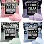 A thoughtful gift for self-care: 4 Handmade Aromatherapy Shower Steamers — Lavender Mint, Jasmine Vanilla, Hibiscus & Eucalyptus