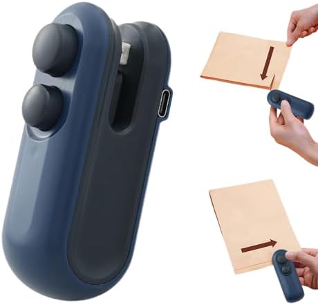 A handy option for resealing snacks: Mini USB-C Rechargeable Bag Sealer & Cutter — Portable Food Sealer (Black)