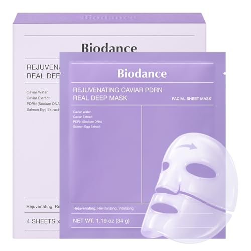 A powerful way to restore radiance — Caviar PDRN Overnight Hydrogel Face Mask, Firming & Skin Recovery, Korean Skincare 1.19oz (34g) x4