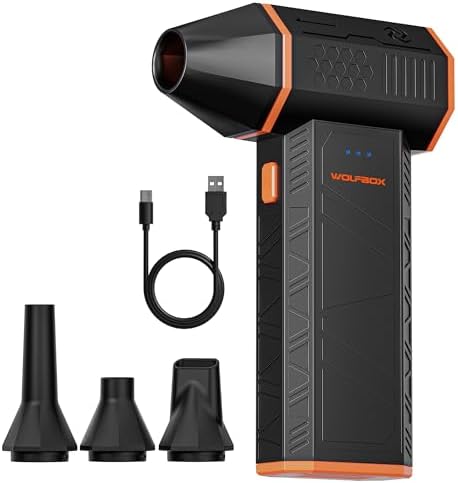 Compressed Air Duster-110000RPM Super Power Electric Air Duster, 3-Gear Adjustable Mini Blower with