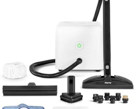 A powerful way to deep-clean — 17‑Piece Steam Cleaner (275°F, 50‑Min) | Chemical-Free Sanitizing for Floors, Tiles, Cars & Upholstery — Kills 99.9%
