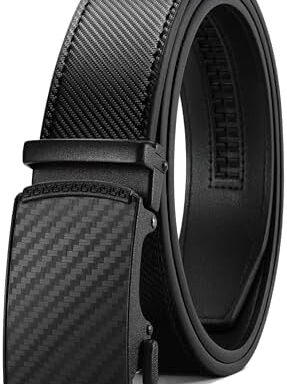 Mens Belt Leather Ratchet Belt - Customizable Fit, Effortless Style