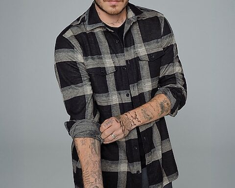 Large Plaid Flannel Shirt