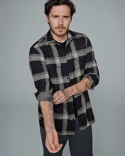 Large Plaid Flannel Shirt