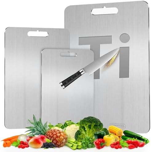 A smart pick for hygienic kitchens — Titanium Cutting Board Set of 3 (Small, Medium, Large), Non‑Porous, Dishwasher‑Safe, Plastic‑Free
