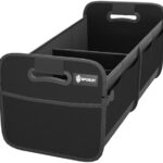 A useful upgrade for grocery runs — 70L Collapsible Car Trunk Organizer with 11 Pockets, Reinforced Handles & Velcro Anchors (Black)