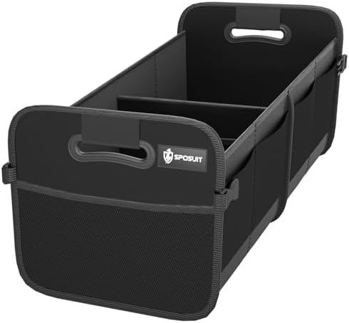 A useful upgrade for grocery runs — 70L Collapsible Car Trunk Organizer with 11 Pockets, Reinforced Handles & Velcro Anchors (Black)