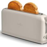 A smart pick for small kitchens — 2-Slice Slim Toaster with 10-inch long slot, 6 shade settings, Reheat & Cancel, 900W (Oatmilk)
