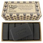 Detoxifying and Exfoliating Charcoal Soap Bar with Dead Sea Salt for Face & Body, for Men & Women