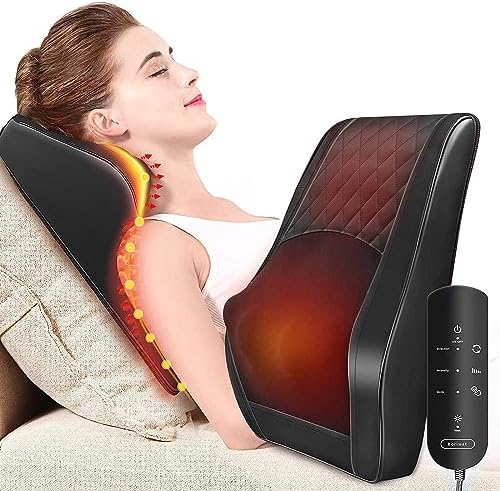 A popular pick for at-home relief — 3D Kneading Back & Neck Massage Pillow with Heat, 15×13, 2‑Zone Warmth, 3 Intensities