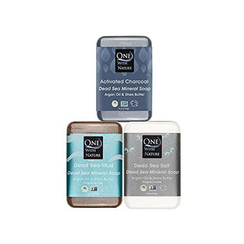 Activated Charcoal, and Dead Sea Salt-Detoxifying and Exfoliating Soap Bars with Dead Sea Salt for F