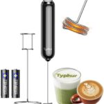 A smart pick for café-style drinks: Variable-Speed Battery Handheld Milk Frother — Detachable Double Stainless Whisk & Stand (2,100–8,000 RPM)
