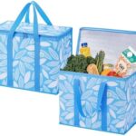 A smart pick for grocery runs: 2-Pack Insulated Cooler Bags — Large 15.7 x 8.7 x 12.6 in, Reusable, Heavy‑Duty with Durable Handles & Double‑Zip Lid (Spring Breeze)