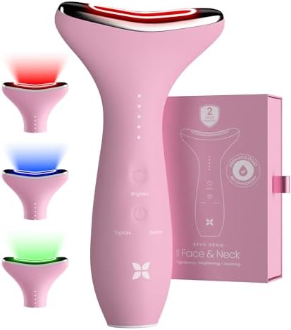 A smart pick for sculpting: Facial Massager for Face & Neck — Heat, Vibration, Red/Blue/Green LED, Lymphatic Drainage & 7.5x Serum Absorption