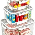 A smart pick for BPA-Free Stackable Clear Kitchen Organizer Bins — 3-Pack with Lids & Handles, Airtight for Fridge, Pantry & RV