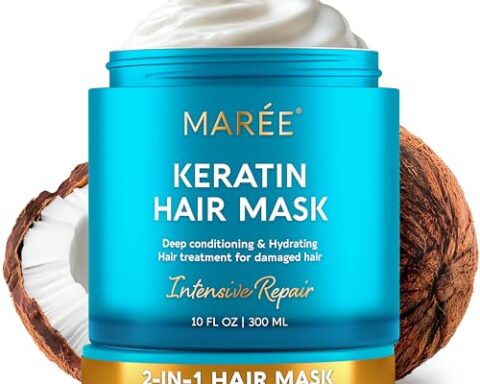 A popular pick for damaged hair - Deep Conditioning Keratin Hair Mask, 10 fl oz | Biotin, Collagen & Coconut Oil for Hydration, Repair & Frizz Control (Dry, Curly, Color-treated)