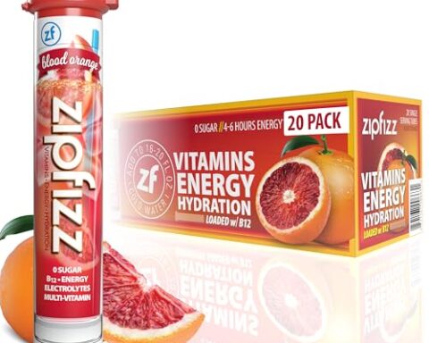 A daily essential for sustained energy & hydration — Blood Orange Energy Drink Powder, 20‑Pack | Sugar‑Free Electrolyte + Vitamins