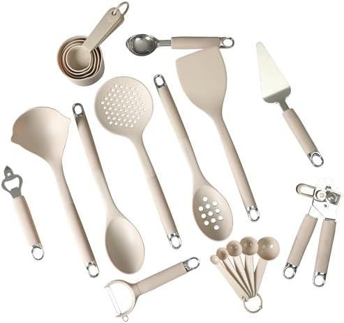 A handy option for everyday cooking — 20-Piece Nylon Kitchen Gadget & Tool Set (spatulas, ladle, skimmer, measuring cups & spoons, can opener, peeler, ice cream scoop & more)