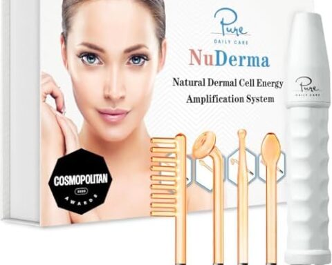 A powerful way to boost skin renewal — NuDerma Handheld Skin Therapy Wand with Neon Applicators for Anti‑Aging, Tightening & Scalp Stimulation