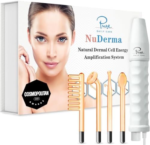 A powerful way to boost skin renewal — NuDerma Handheld Skin Therapy Wand with Neon Applicators for Anti‑Aging, Tightening & Scalp Stimulation