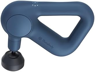 A gentle way to relieve aches — Relief Handheld Percussion Massage Gun, 3 Speeds, 3 Attachments, Lightweight (Navy)